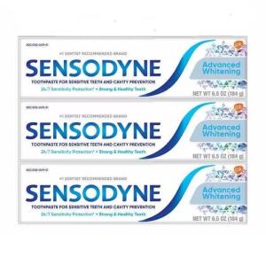 Sensodyne Advanced Whitening Toothpaste, 6.5 oz, Pack of 4